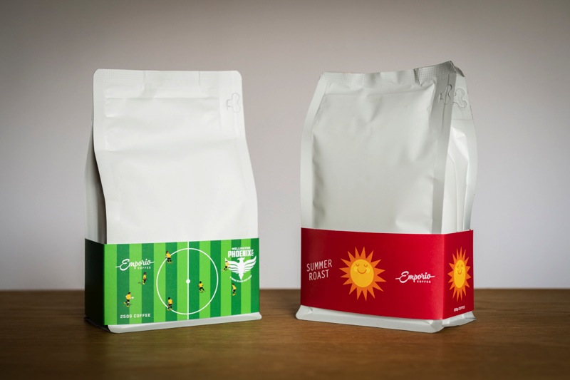 Emporio Coffee's Phoenix coffee packaging
