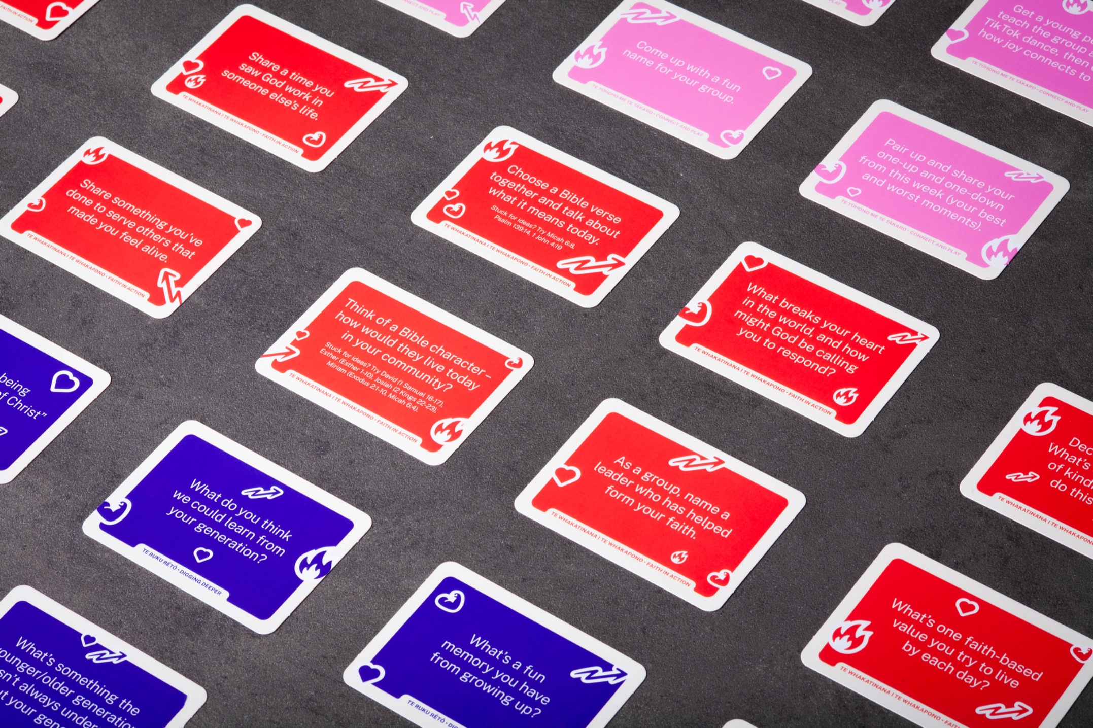 Custom playing card deck and tuck-in carton printed for The Salvation Army Tino Taonga youth engagement initiative in New Zealand