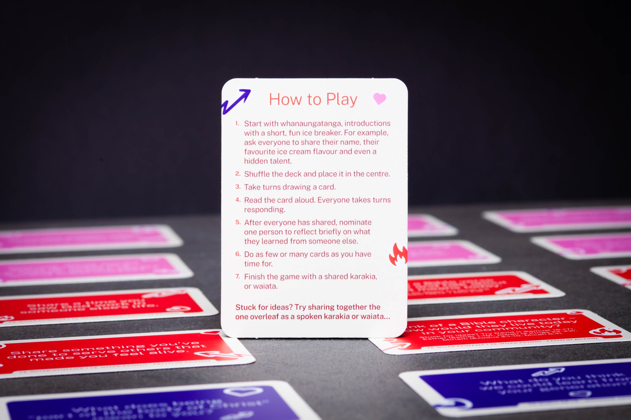 Custom playing card deck and tuck-in carton printed for The Salvation Army Tino Taonga youth engagement initiative in New Zealand