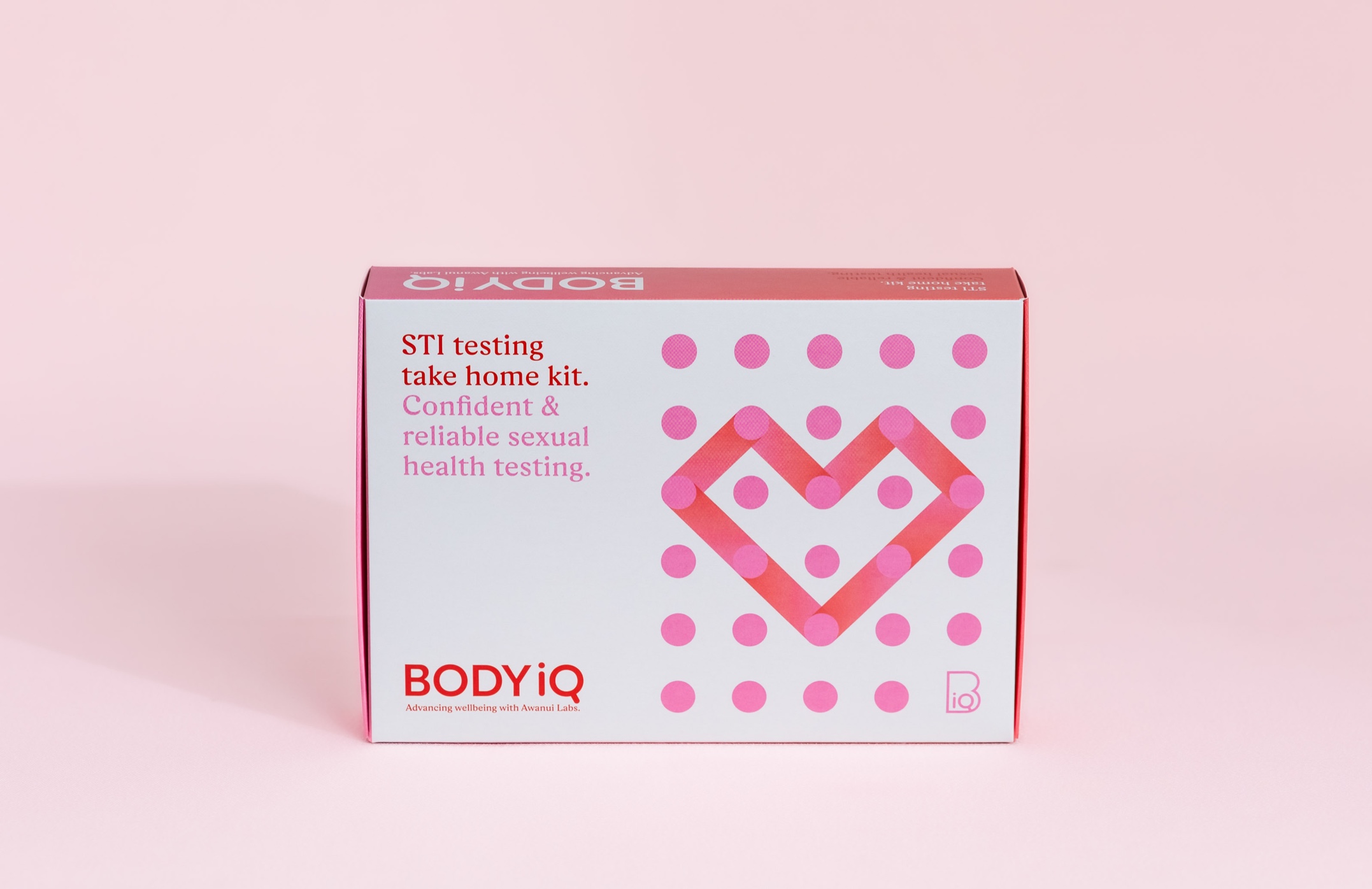 BODYiQ STI testing kit packaging with custom printed carton and A6 instruction booklet by Colourcraft Wellington