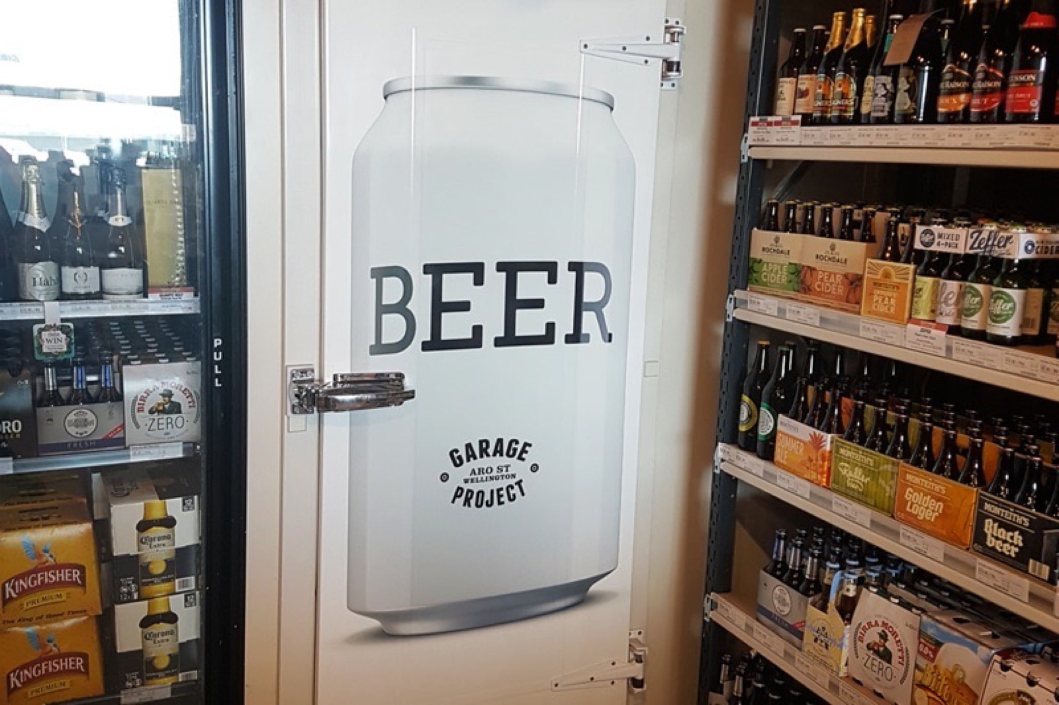 Decorating Moore Wilsons beer chiller Decorating Moore Wilsons beer chiller