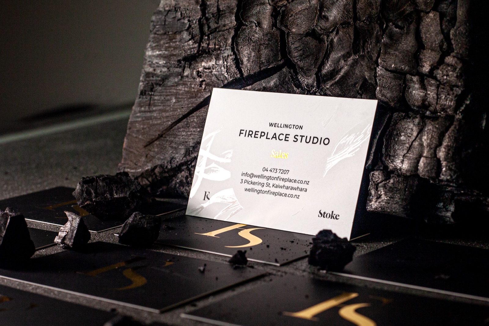 Printing Premium Business Cards for Wellington Fireplace Studio