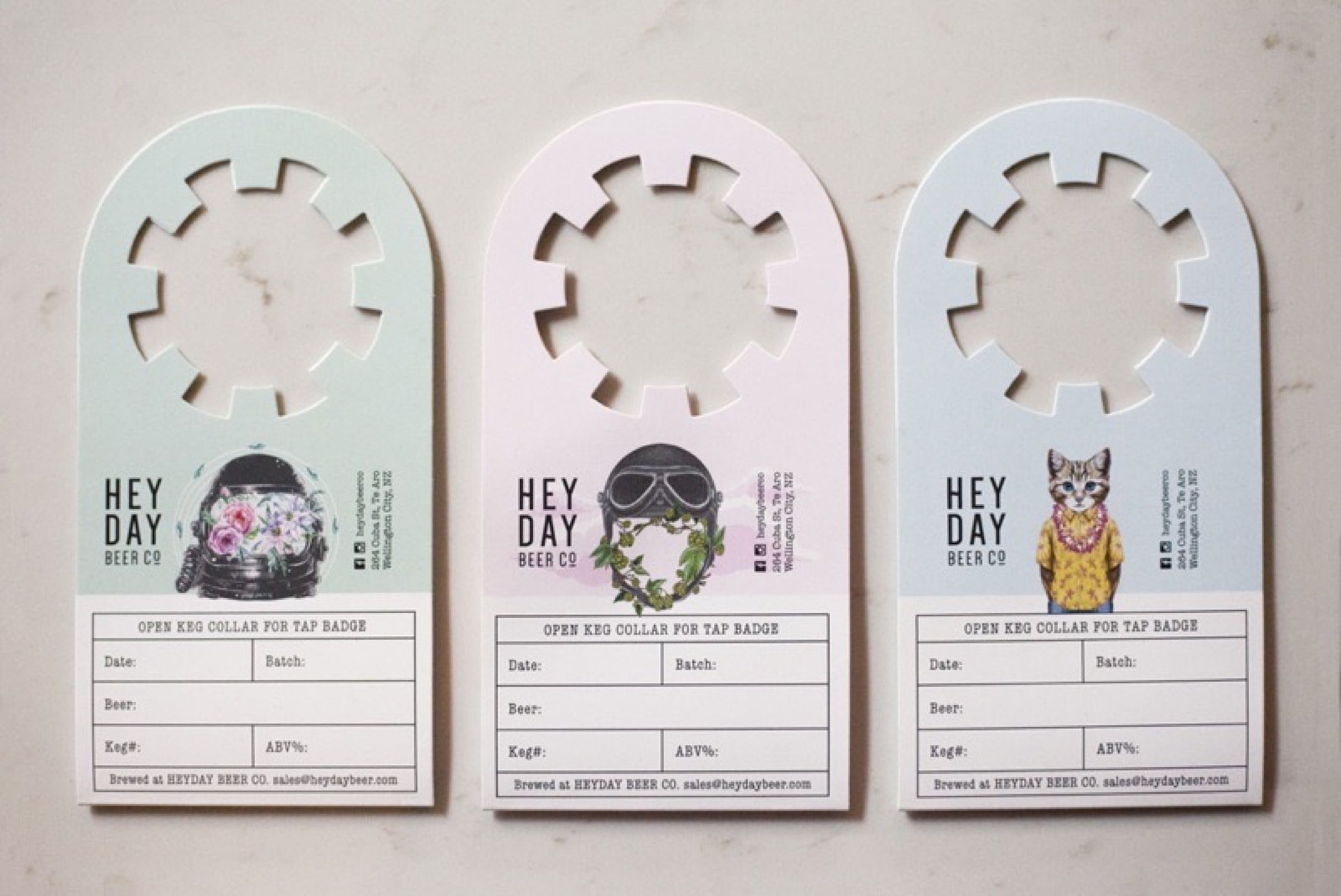 Folded Keg Collars for Heyday Beer Co