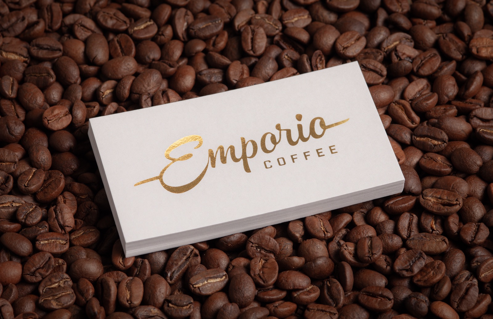 Bold & Beautiful: Emporio Coffee's Foiled Business Cards