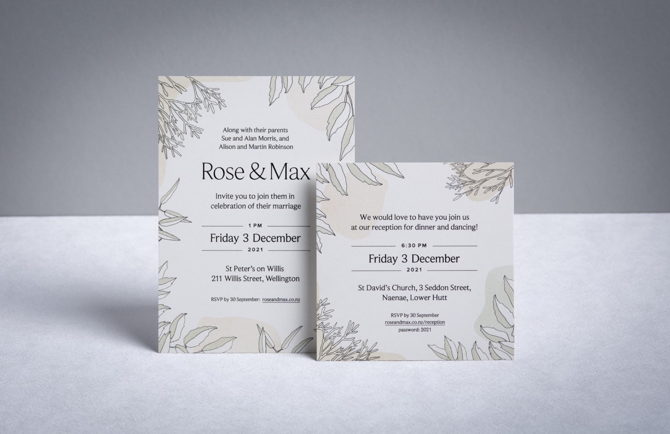 Crafted with Care: Printing Rose & Max's Wedding Invitation Set Crafted with Care: Printing Rose & Max's Wedding Invitation Set