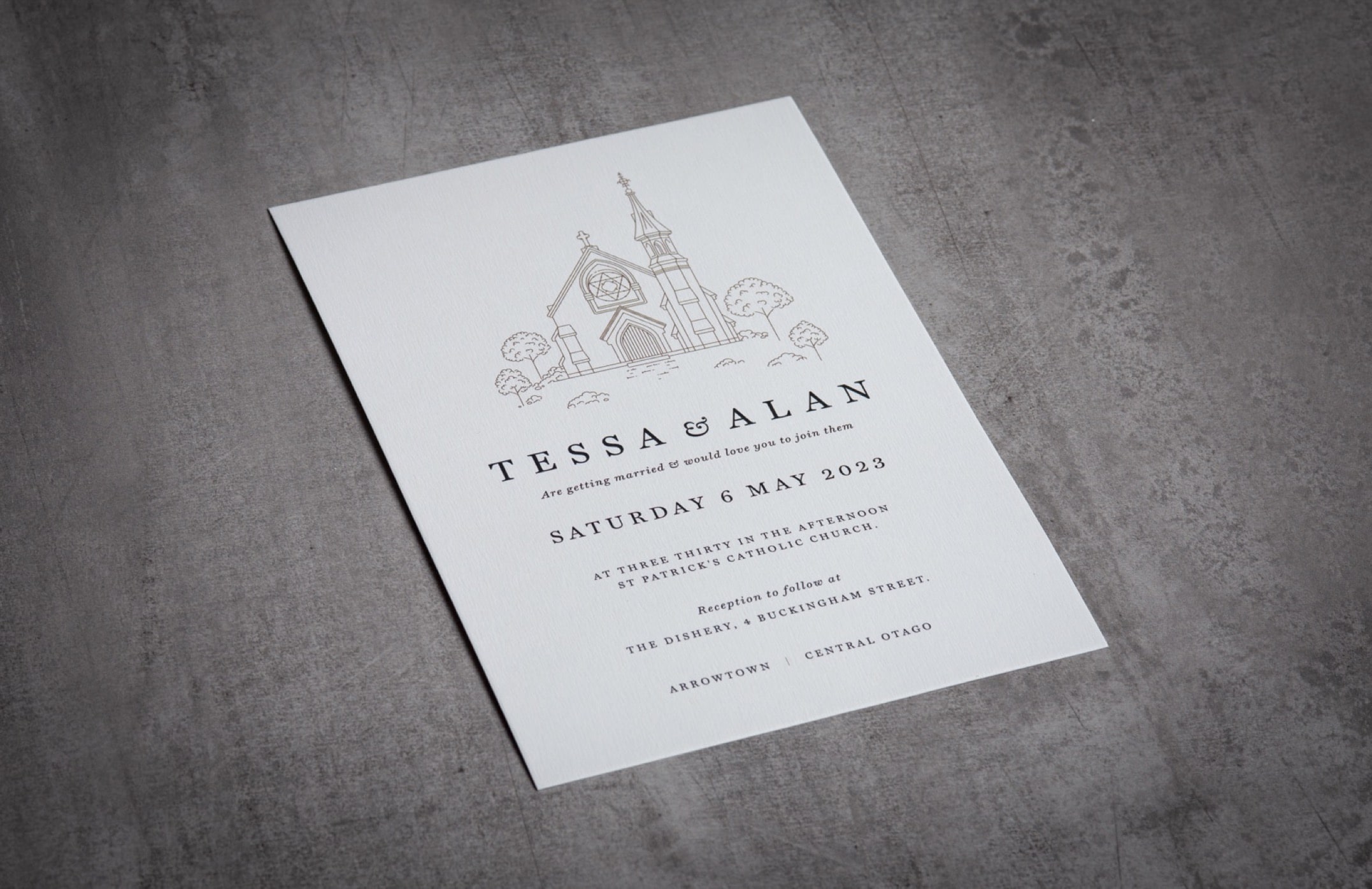 Setting the Perfect Tone: Printing Tessa & Alan's Elegant Wedding Invitation