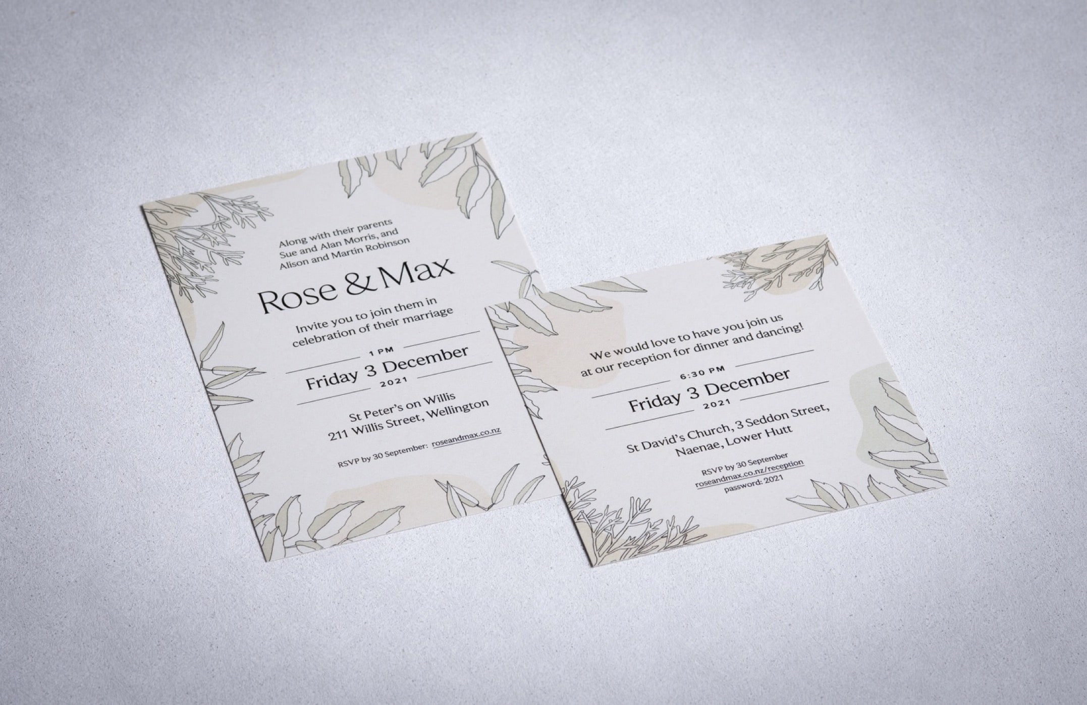 Crafted with Care: Printing Rose & Max's Wedding Invitation Set Crafted with Care: Printing Rose & Max's Wedding Invitation Set