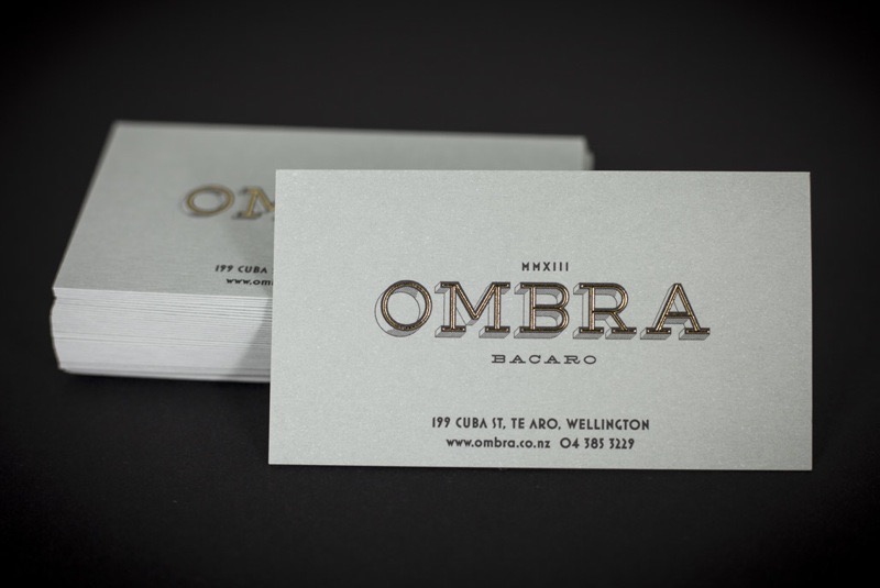 Printing business cards and vouchers for Ombra