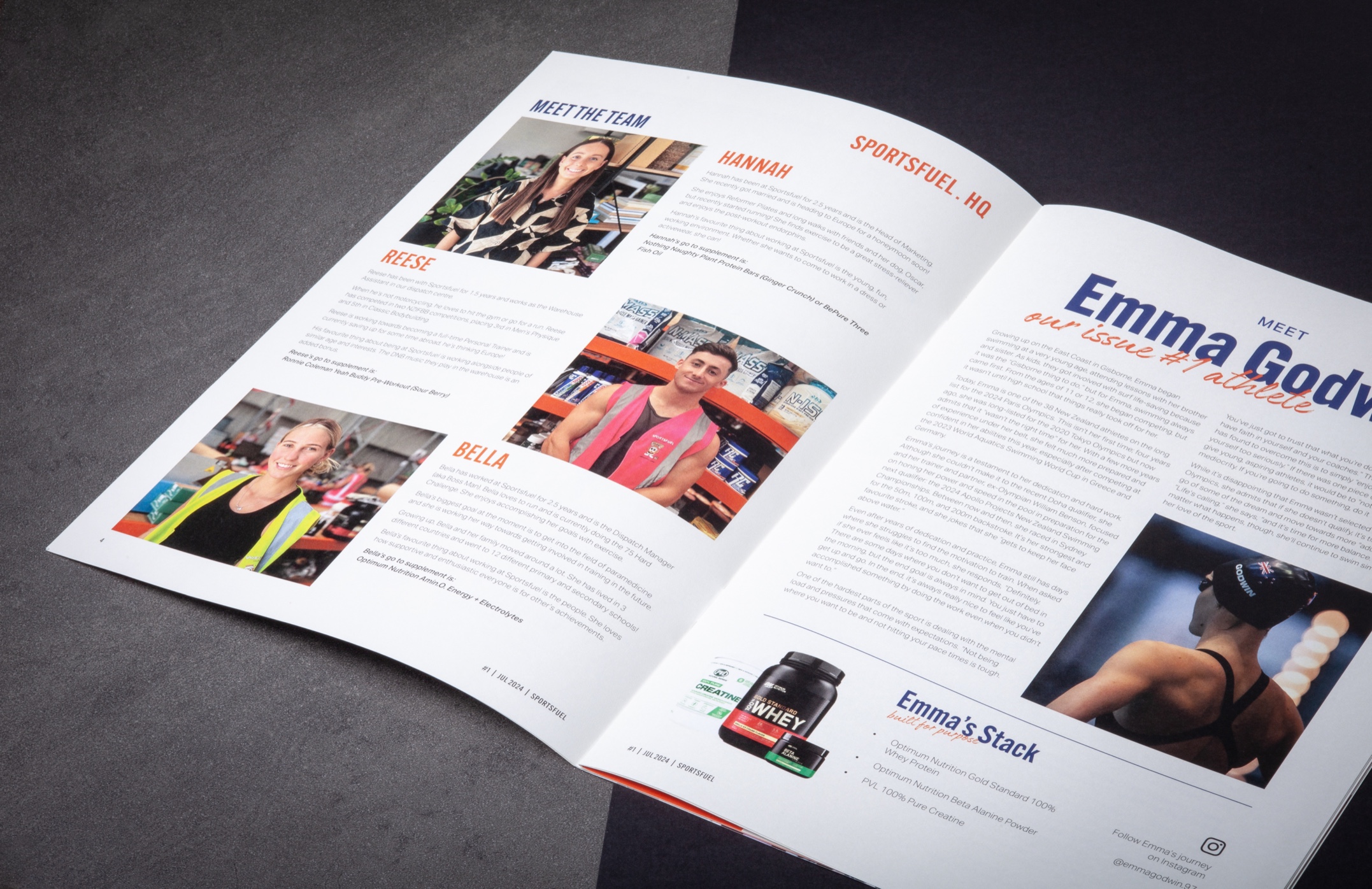 Photographs of the Sportsfuel Quarterly Digest. A 20-page self-cover booklet printed in full colour.