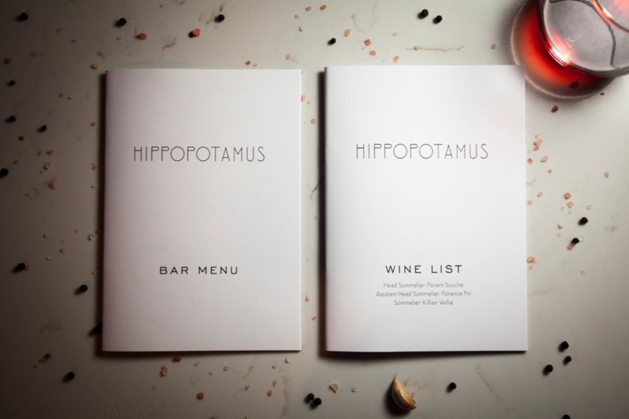 Printing the wine & bar menus for Hippopotamus