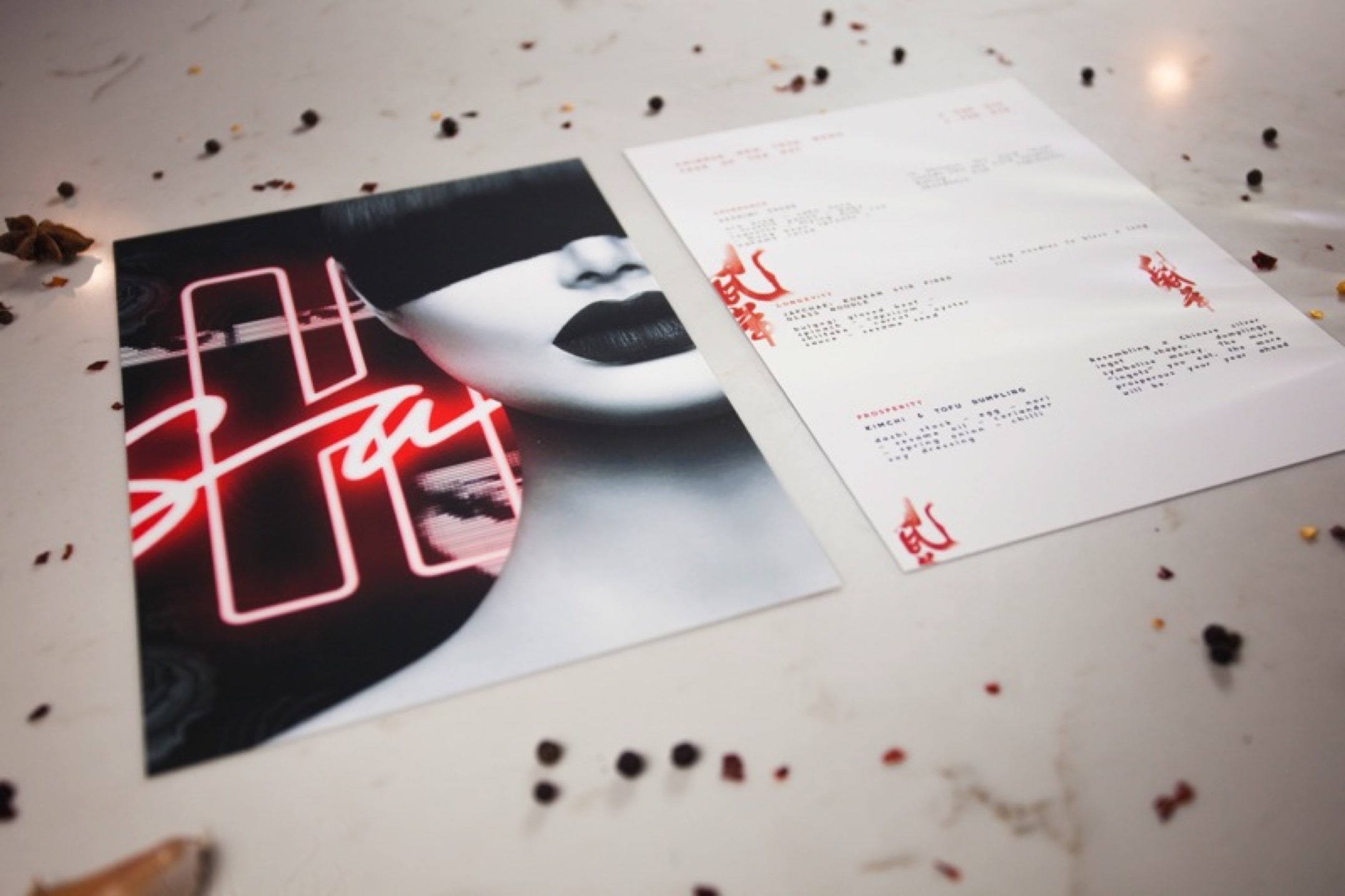 Printed Menus for Wellington's QT Hotel