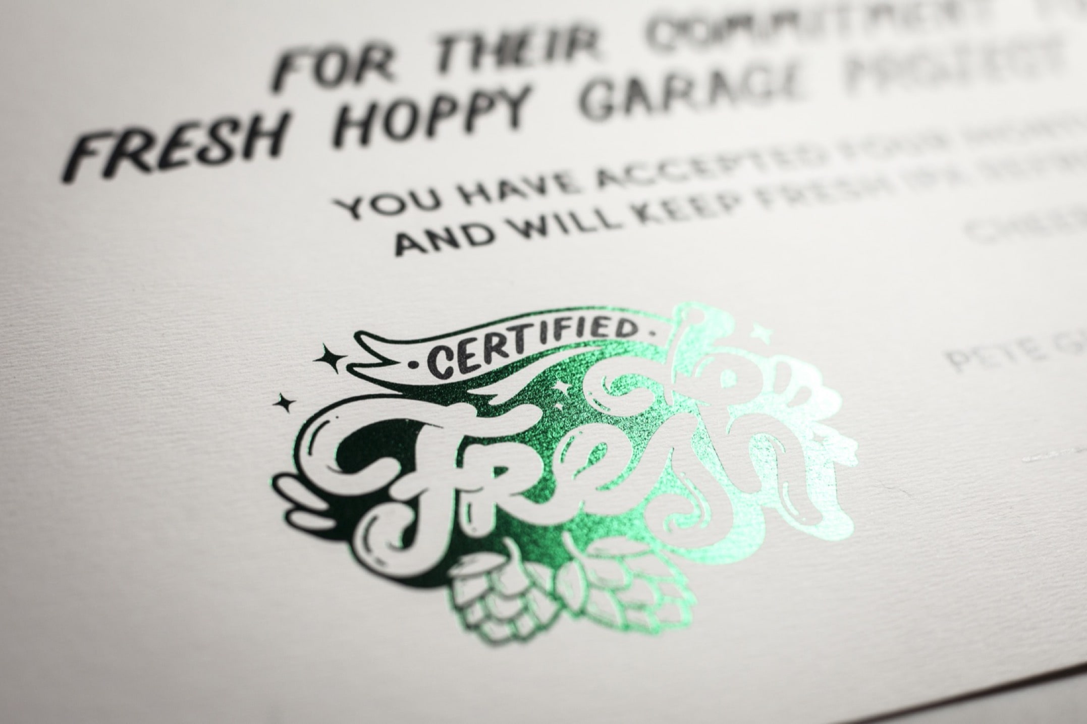 Printing Garage Project's certified fresh certificates. Printing Garage Project's certified fresh certificates.