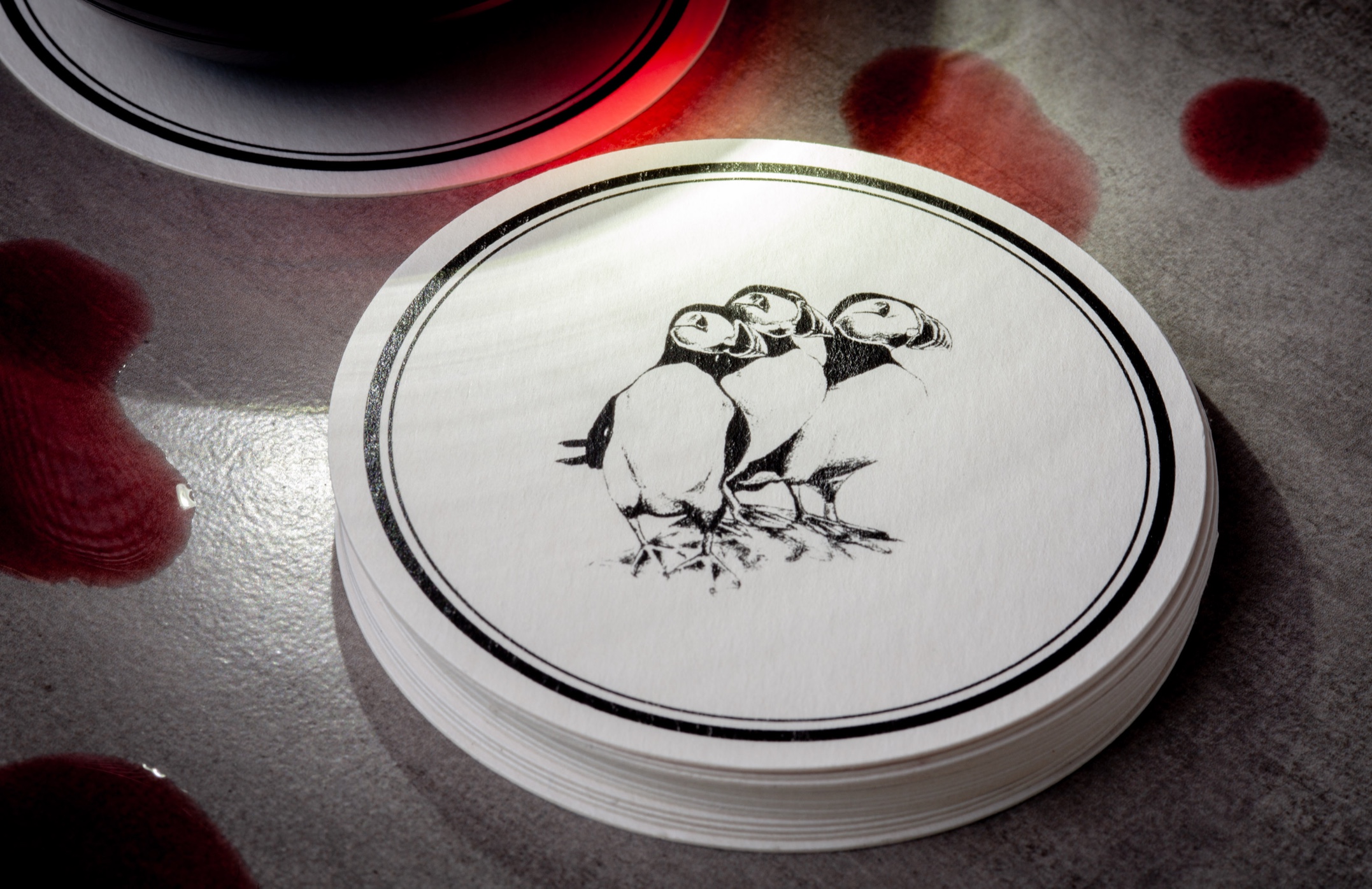Bold Branding Meets Functionality: Custom Coasters for Puffin Wine Bar Bold Branding Meets Functionality: Custom Coasters for Puffin Wine Bar