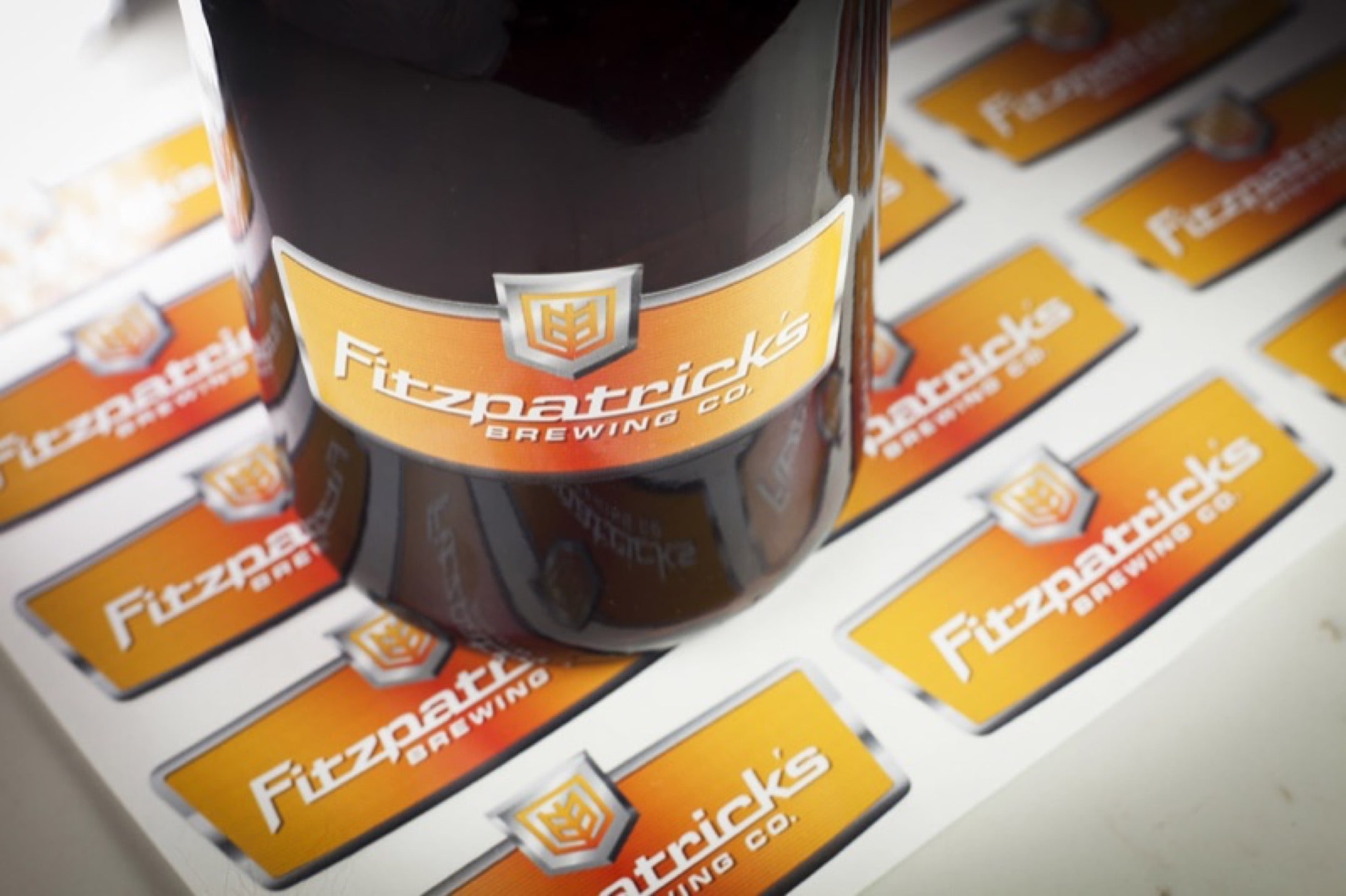 Printing decals for Fitzpatrick's Brewing Co. Printing decals for Fitzpatrick's Brewing Co.