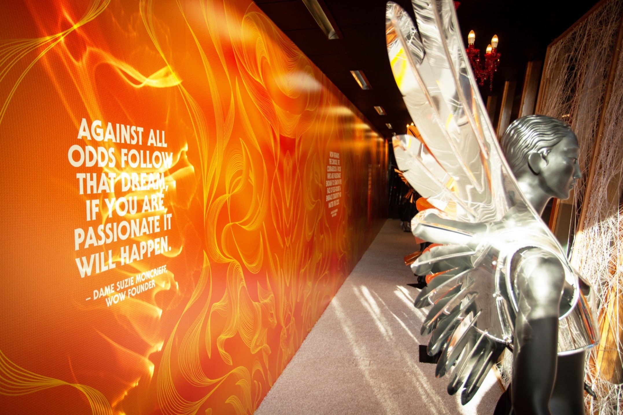 Printing a 17 meter long wall decal for QT. Printing a 17 meter long wall decal for QT.