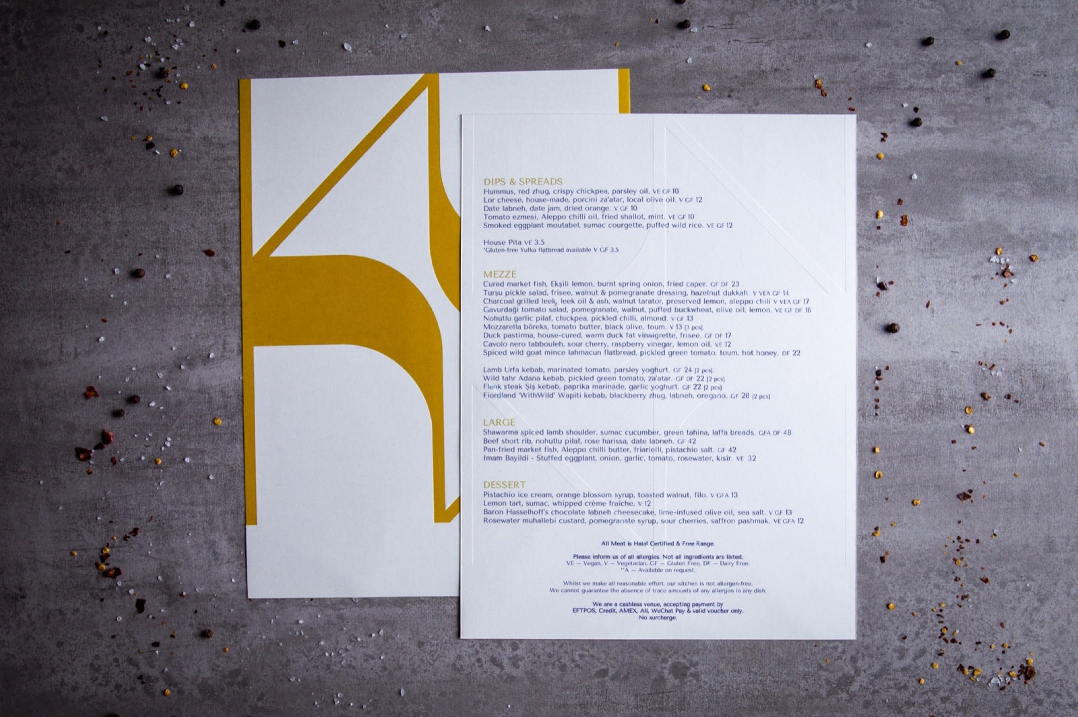 Printing Debossed Menu Stock for Kisa Restaurant Printing Debossed Menu Stock for Kisa Restaurant