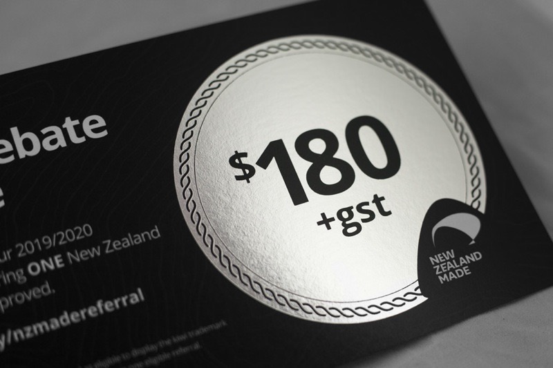 A voucher and slipcase for the Buy New Zealand Made Campaign