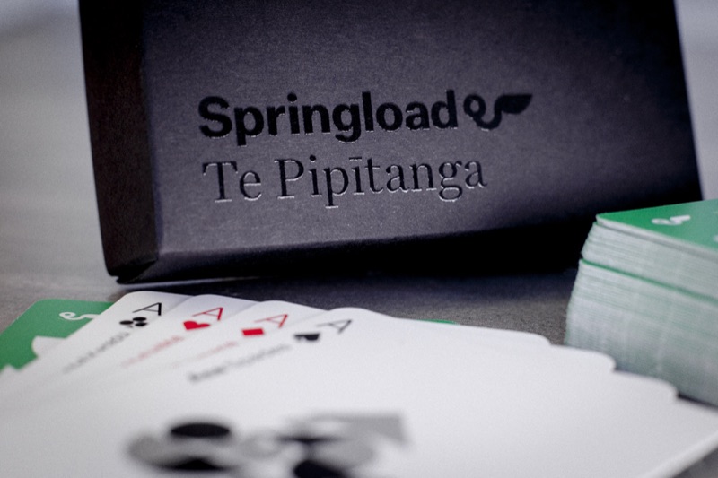 Printing playing cards for Springload