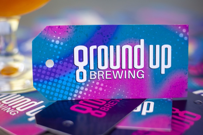 Printing growler hang tags for Ground Up Brewing