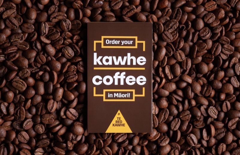 A printed flyer to help people confidently order their Kawhe (coffee) in Te Reo Māori